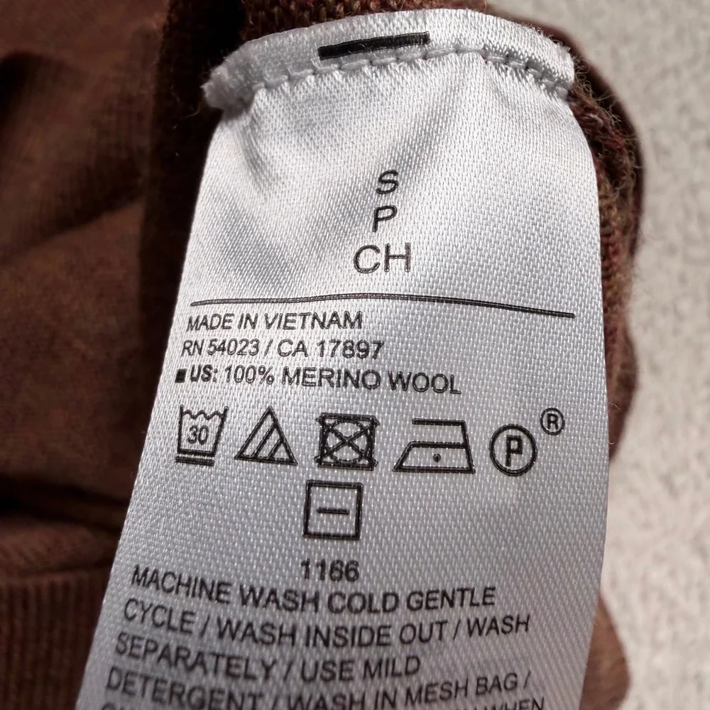 Banana Republic Merino Wool Crewneck Sweater Rust Brown S Quiet Luxury Earthy